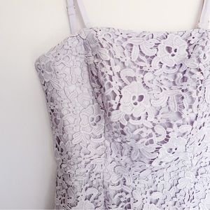 ASOS Warehouse Lilac Lace Sleeveless Midi Dress